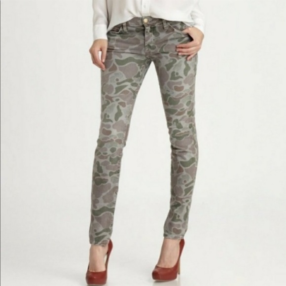Current/Elliott Denim - Current/Elliott The Ankle Skinny Y2K Low Rise Camouflage Jeans
